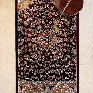 Turkish Prayer Mat Red Gold Al Rawdah Medina Style